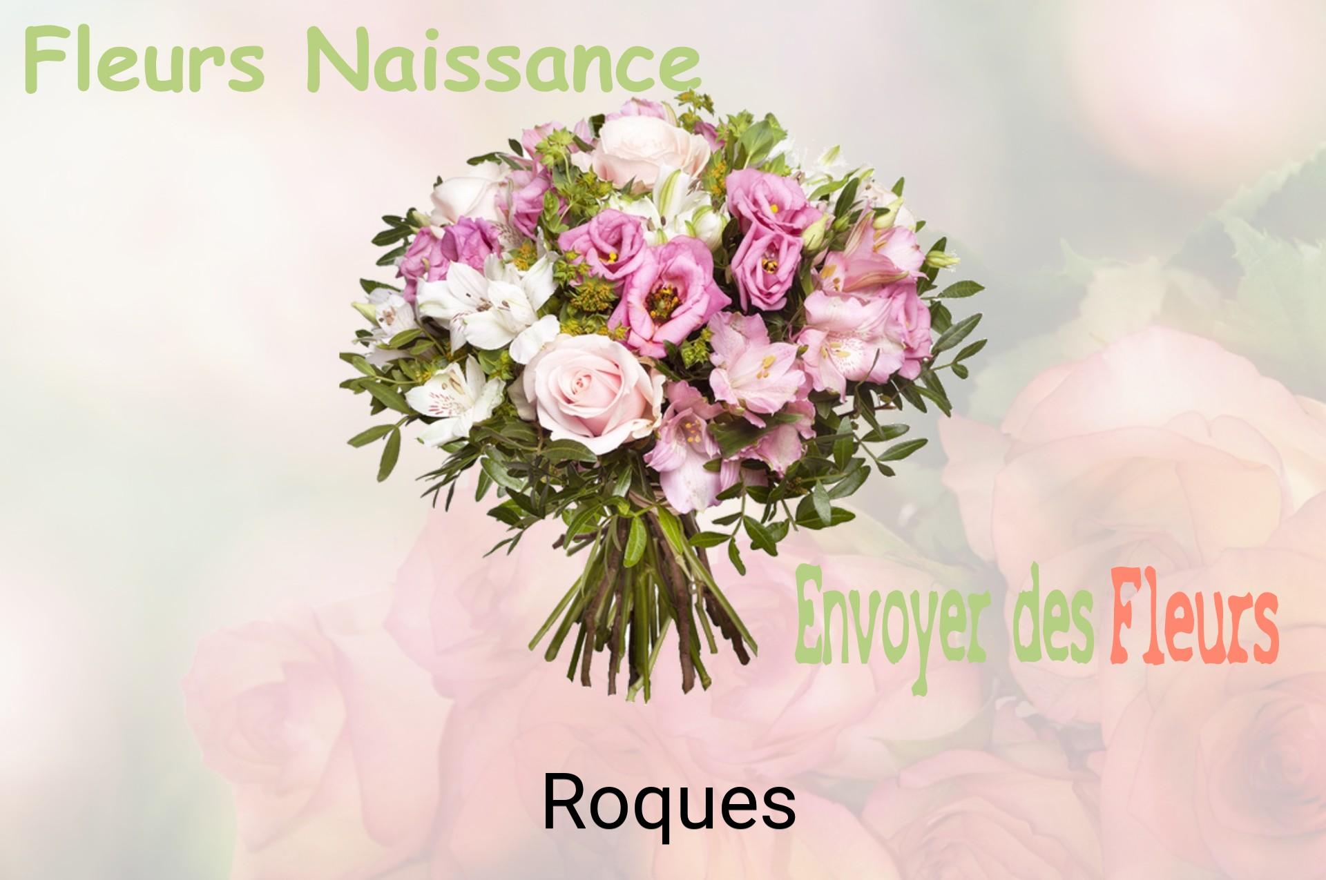 Bouquet de fleurs de naissance livré à Roques